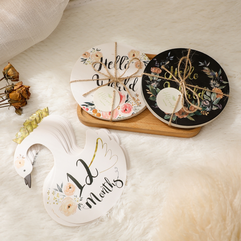 Milestone Card Set - Tarjetas conmemorativas mensuales, accesorios de fotografía