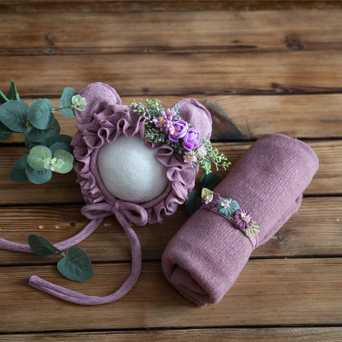 Baby Nursery Set - Recién nacido tejido elástico Mohair envoltura