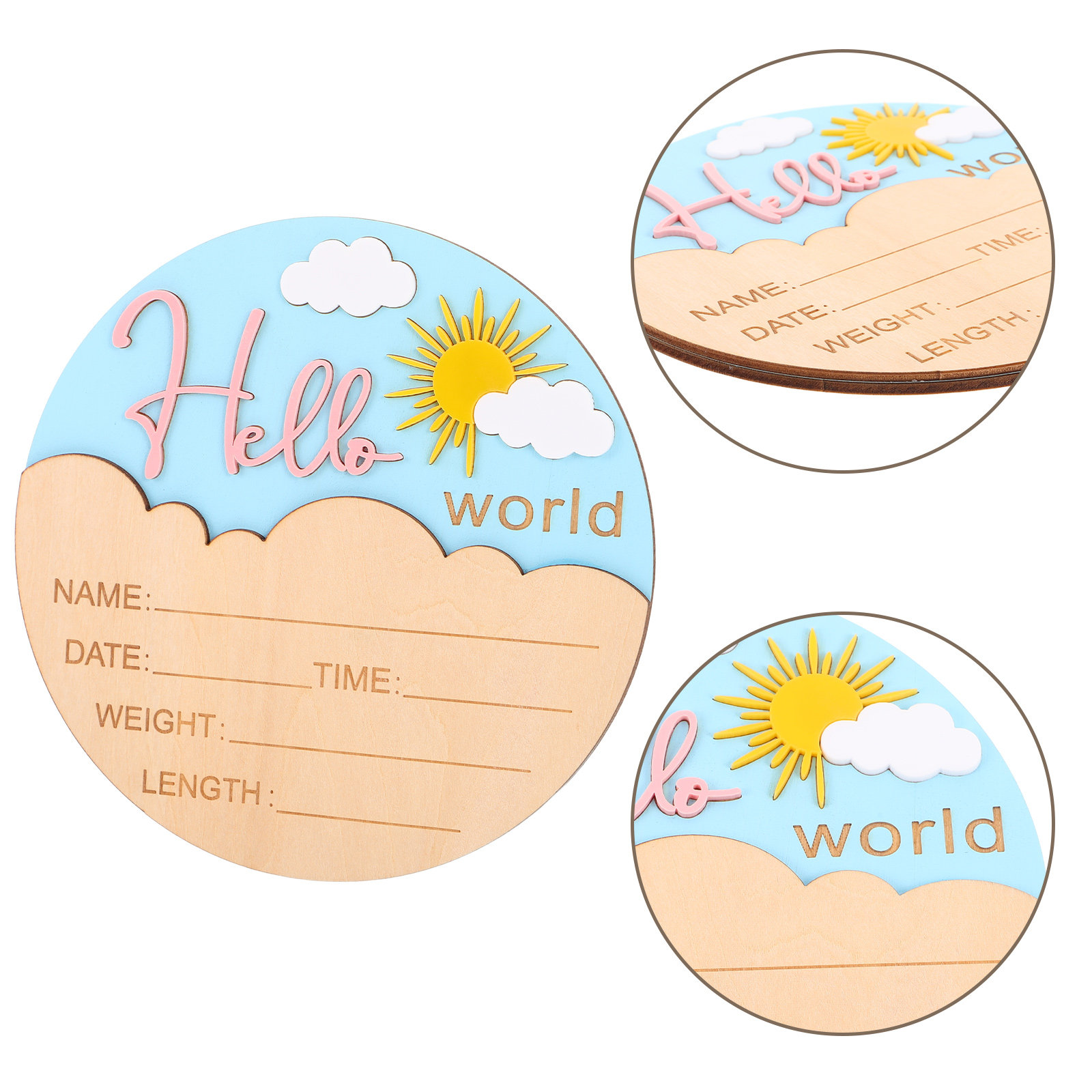 Baby Nursery Keepsake - Placa de Anuncio de Nacimiento de