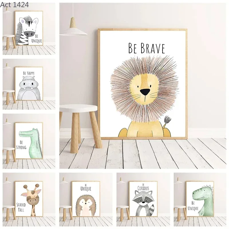 Baby Zebra Nursery - Póster de arte de pared con