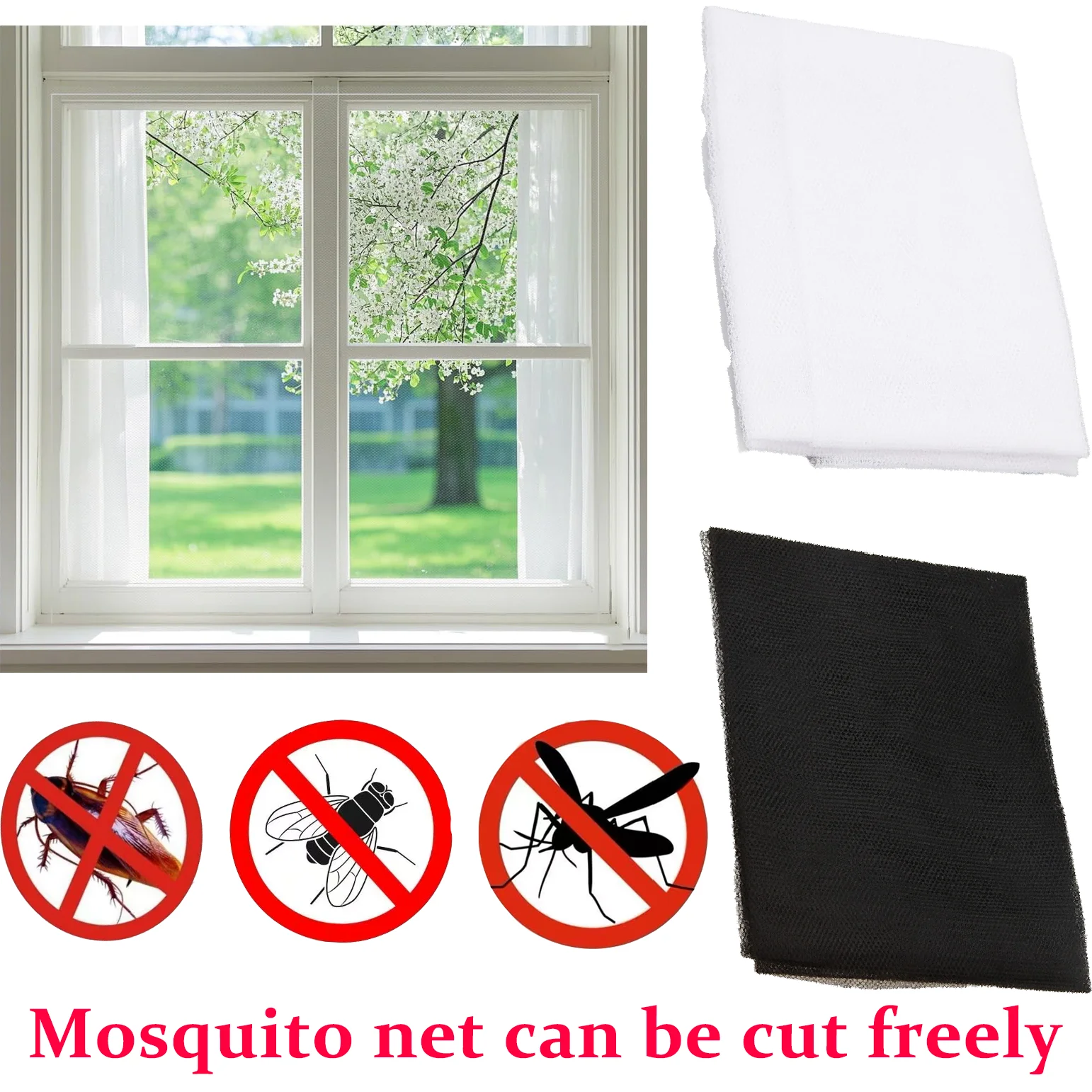 Baby Nursery Hooks - Mosquitera para Ventana DIY, Malla Antimosquitos