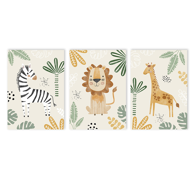 Baby Zebra Nursery - (Sin Marco, 3 Piezas) - Pintura