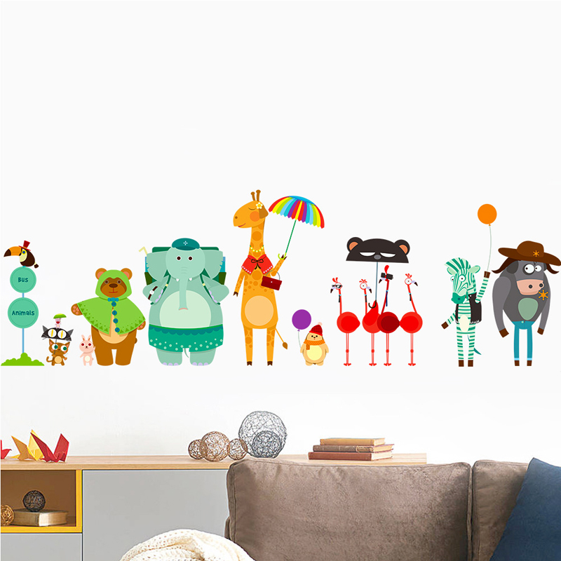 Baby Zoo Nursery - Pegatinas de pared de la estación