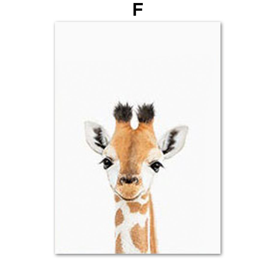 Baby Zoo Nursery - Cuadros Decorativos de Animales para Cuarto