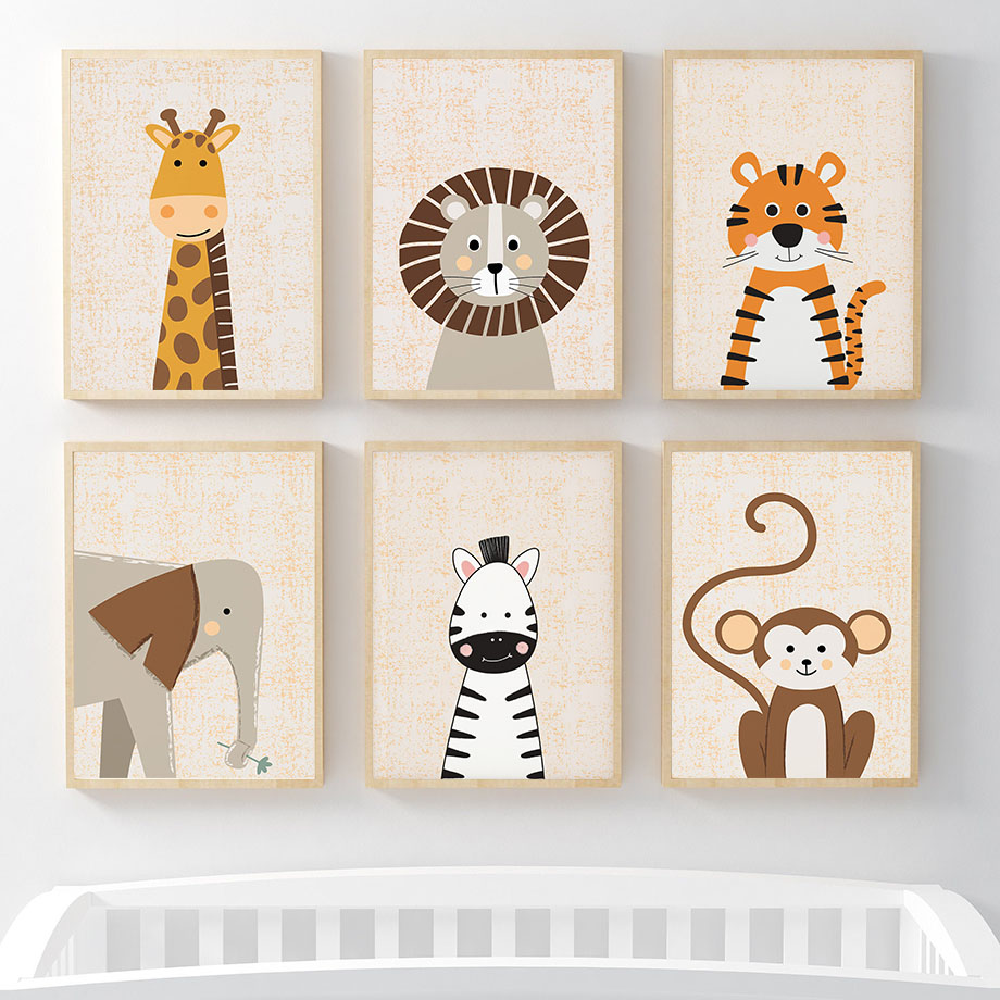 Baby Zebra Nursery - Cuadro Decorativo de Pared con Diseño
