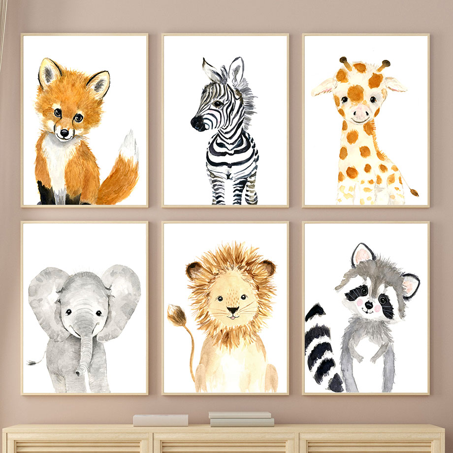 Baby Zebra Nursery - Póster de Estilo Boho con Diseño