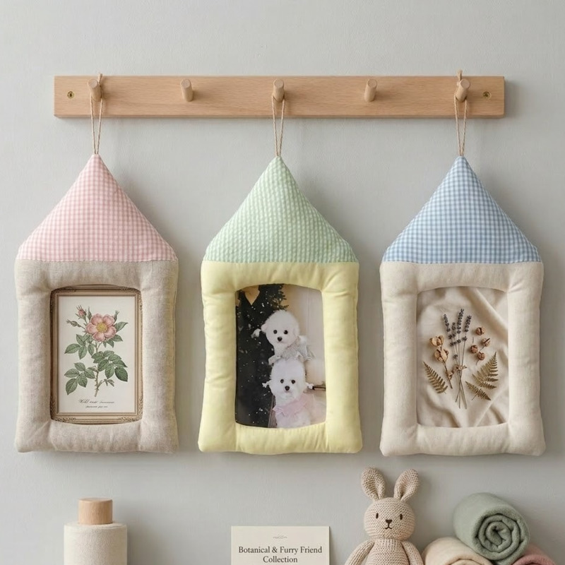 Baby Nursery Keepsake - Marco de fotos de tela minimalista