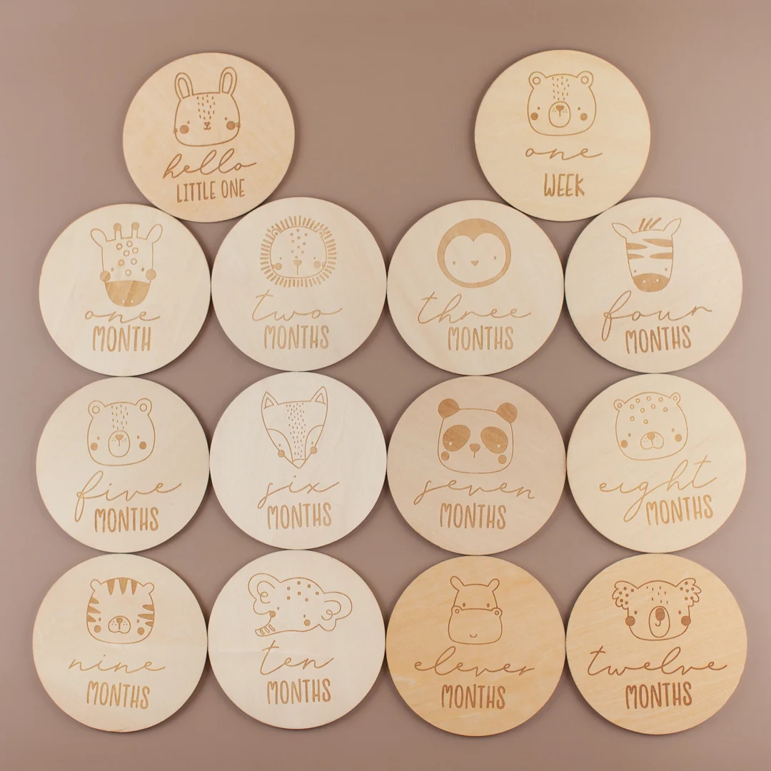 Milestone Card Set - Accesorios para Fotografía de Bebés -