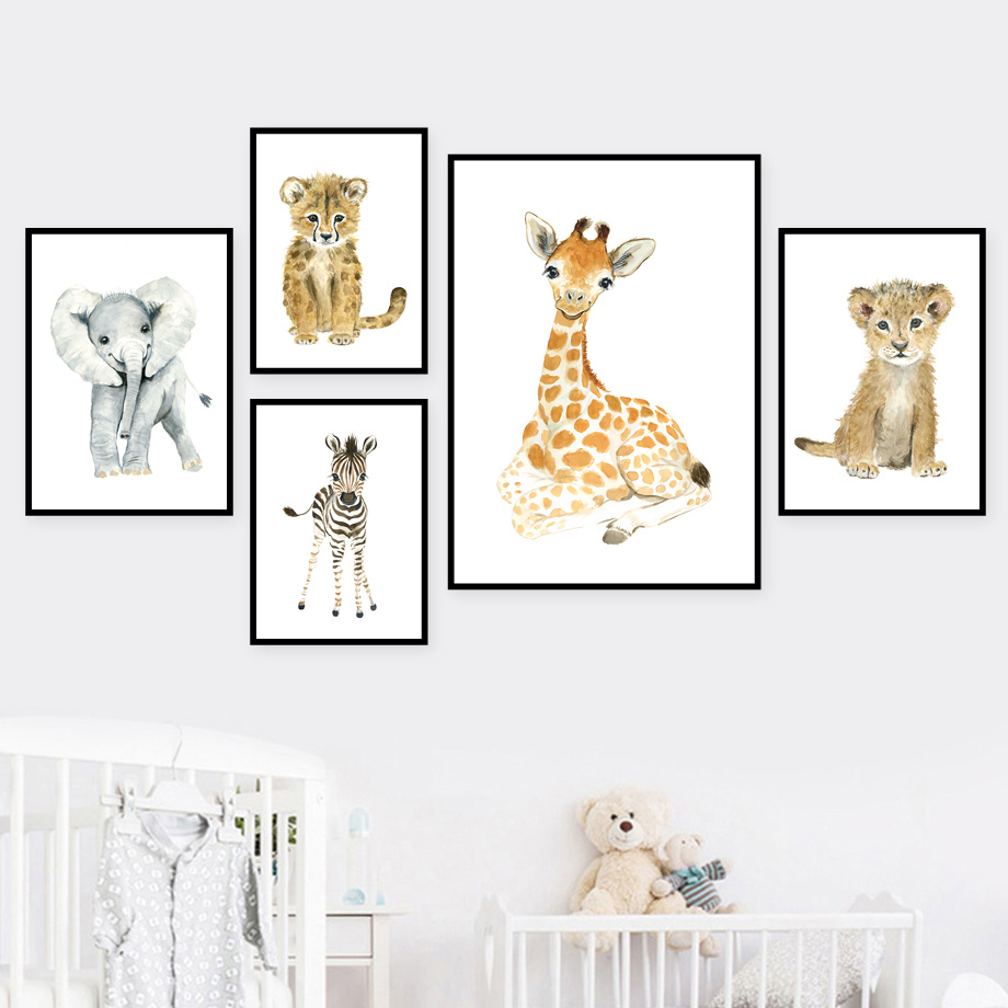 Elefante, zorro, cebra, jirafa - Baby Zebra Nursery reseña y precio