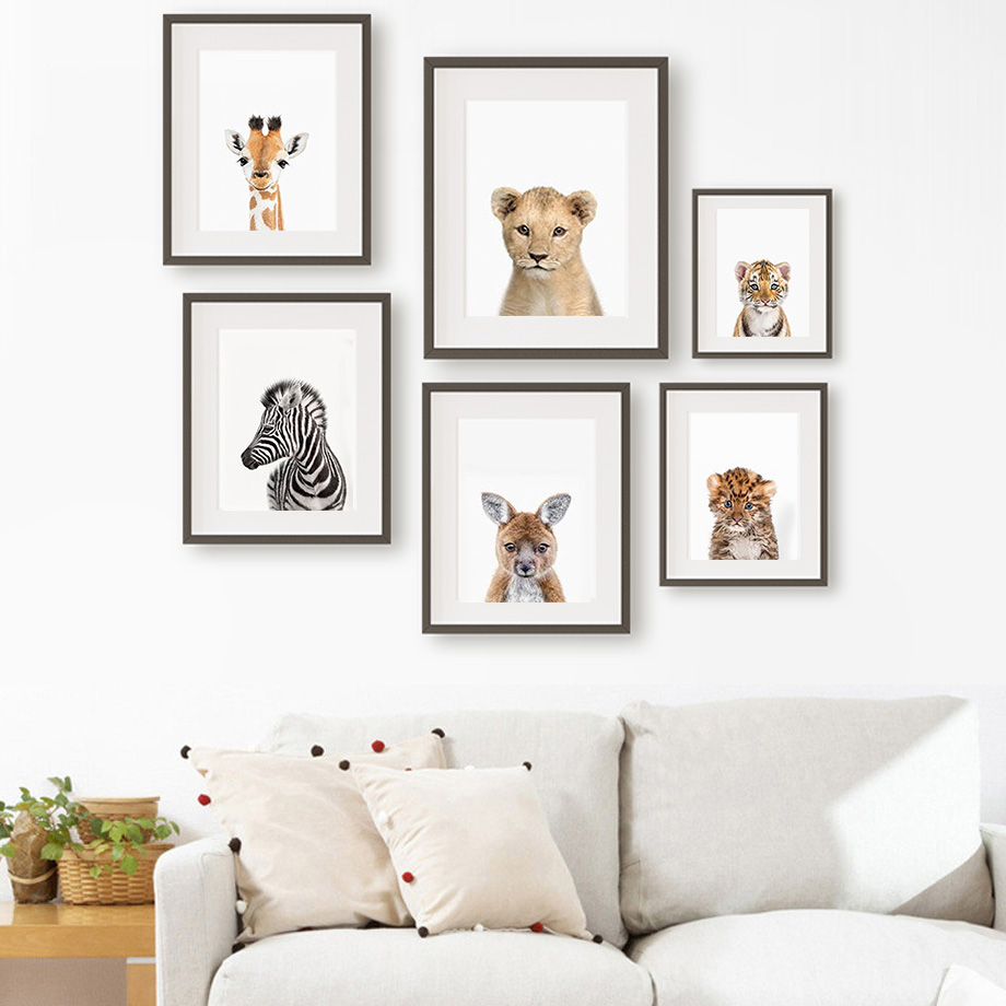 Cuadros Decorativos de Animale - Baby Zoo Nursery reseña y precio