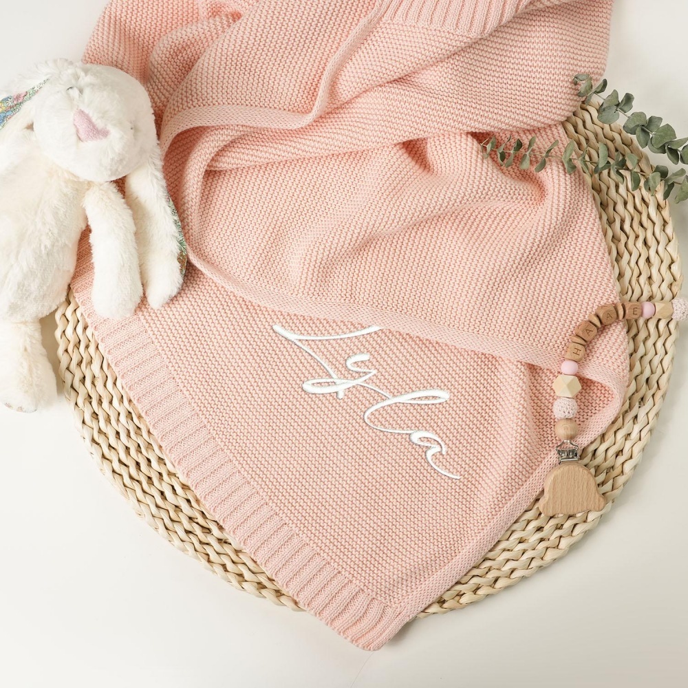 Manta de Bebé Tejida con Nombr - Baby Nursery Keepsake reseña y precio