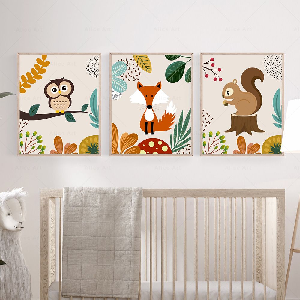 Pósteres Boho de Mono, León, J - Baby Zebra Nursery reseña y precio