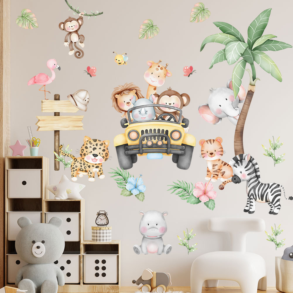 Adhesivo de pared autoadhesivo - Baby Zoo Nursery reseña y precio