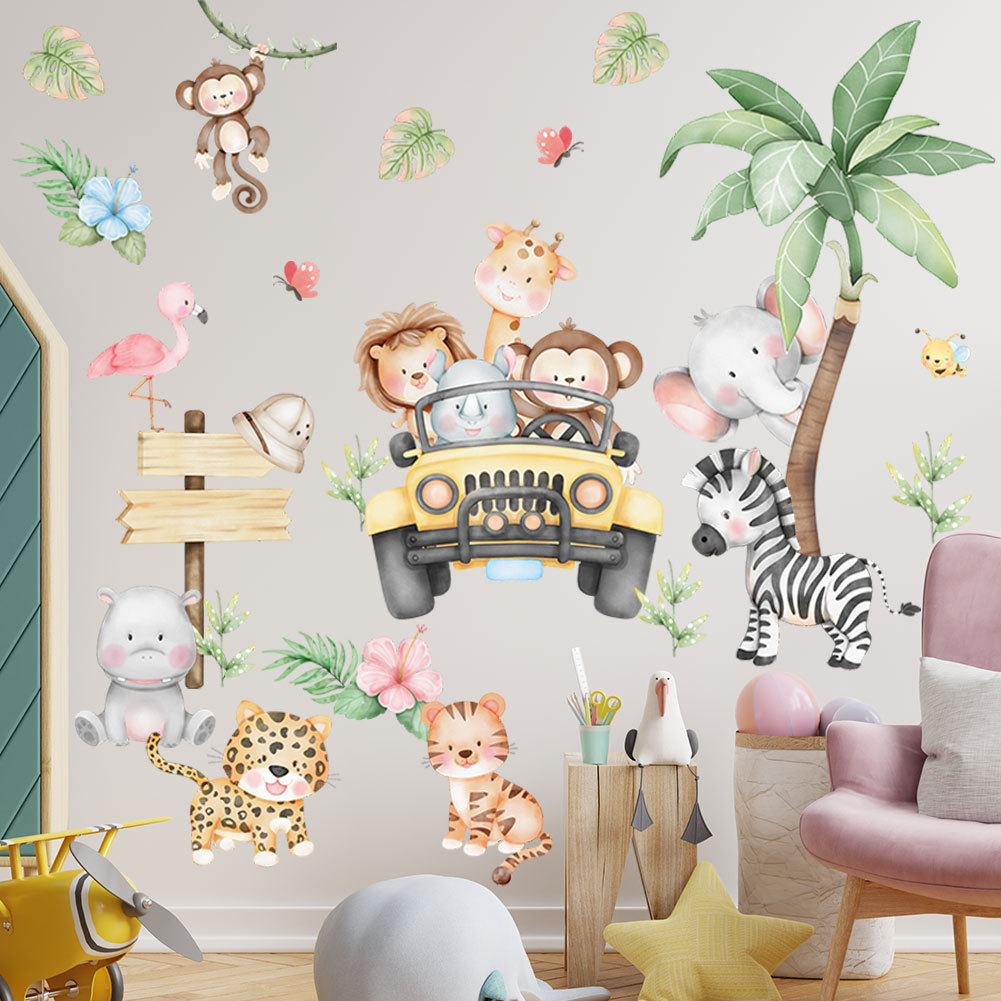 Adhesivo de pared autoadhesivo - Baby Zoo Nursery reseña y precio