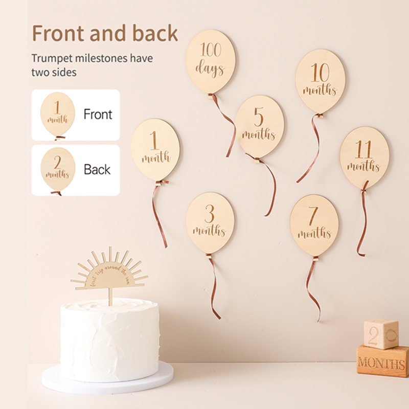 Globo de madera de 9 piezas pa - Milestone Card Set reseña y precio