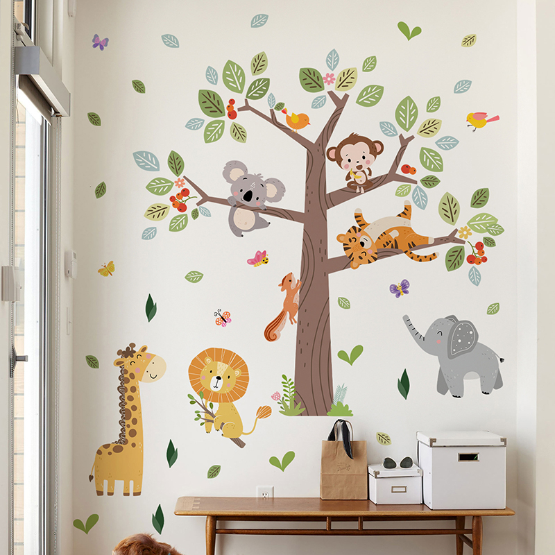 Pegatina de pared grande de an - Baby Zoo Nursery reseña y precio