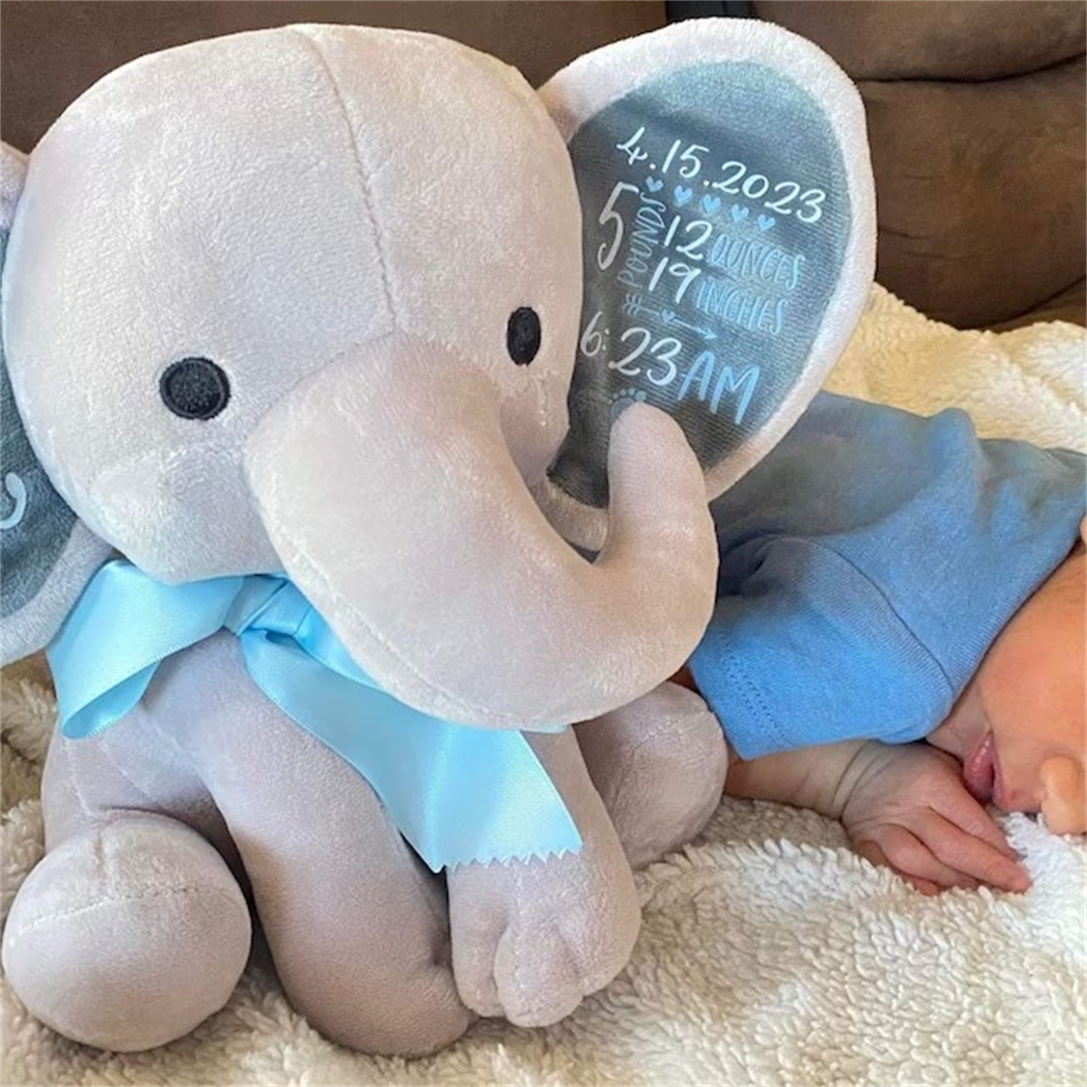 Peluche de elefante de estadís - Baby Nursery Keepsake reseña y precio