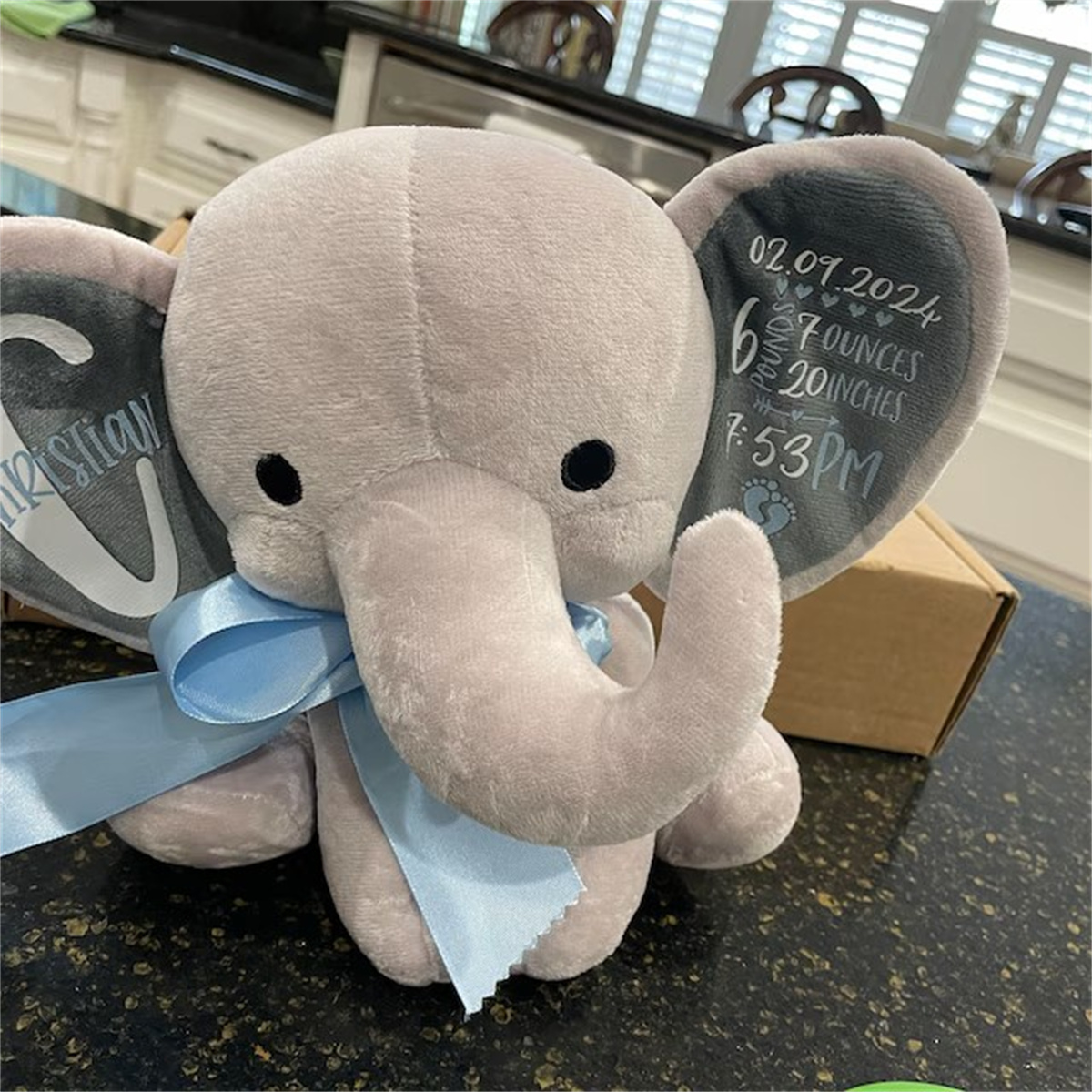 Peluche de elefante de estadís - Baby Nursery Keepsake reseña y precio