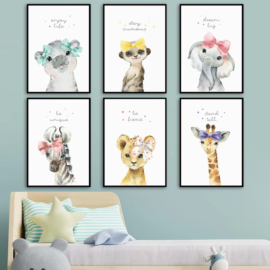 León, cebra, jirafa, elefante, - Baby Zebra Nursery reseña y precio
