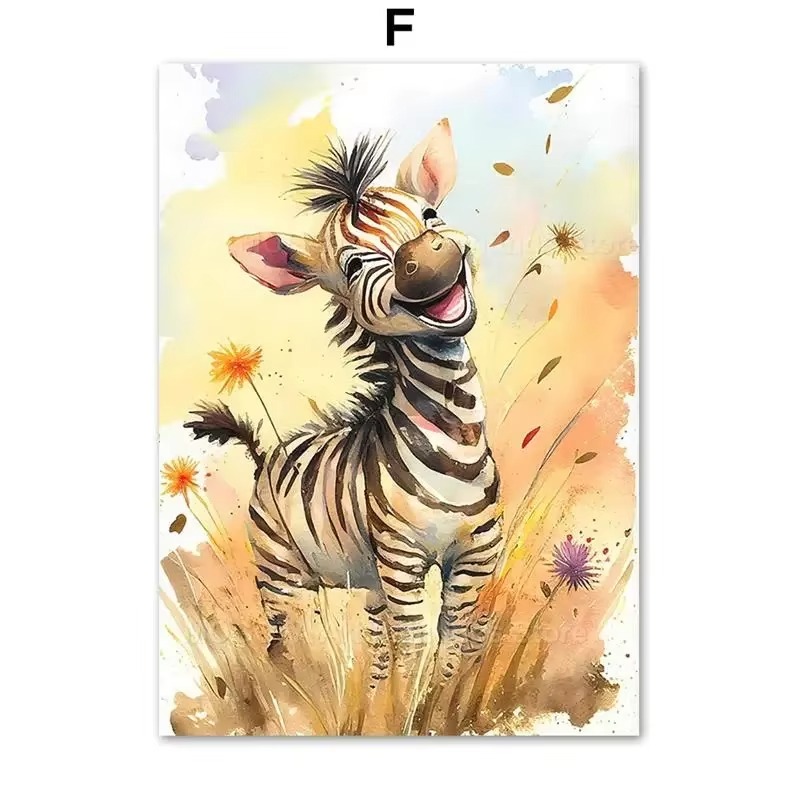Cuadro de Lienzo con Diseño de - Baby Zebra Nursery reseña y precio